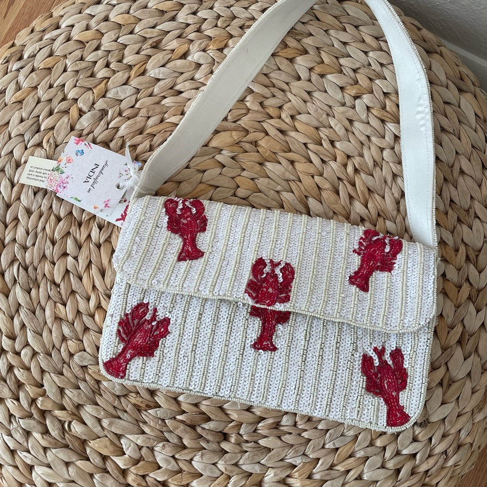 Viral TJMaxx Beaded Lobster Purse- NWOT never used